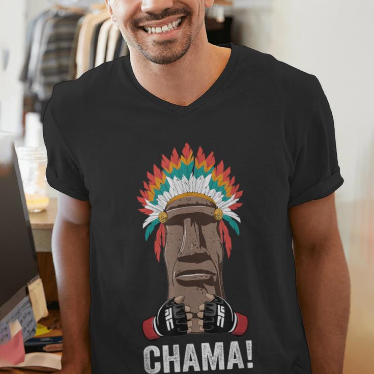 Chama Fighter MMA Fan JJB Boxing Muay Thai Kickboxing Men's V-Neck T-Shirt Chama Fighter MMA Fan JJB Boxing Muay Thai Kickboxing Men's V-Neck T-Shirt