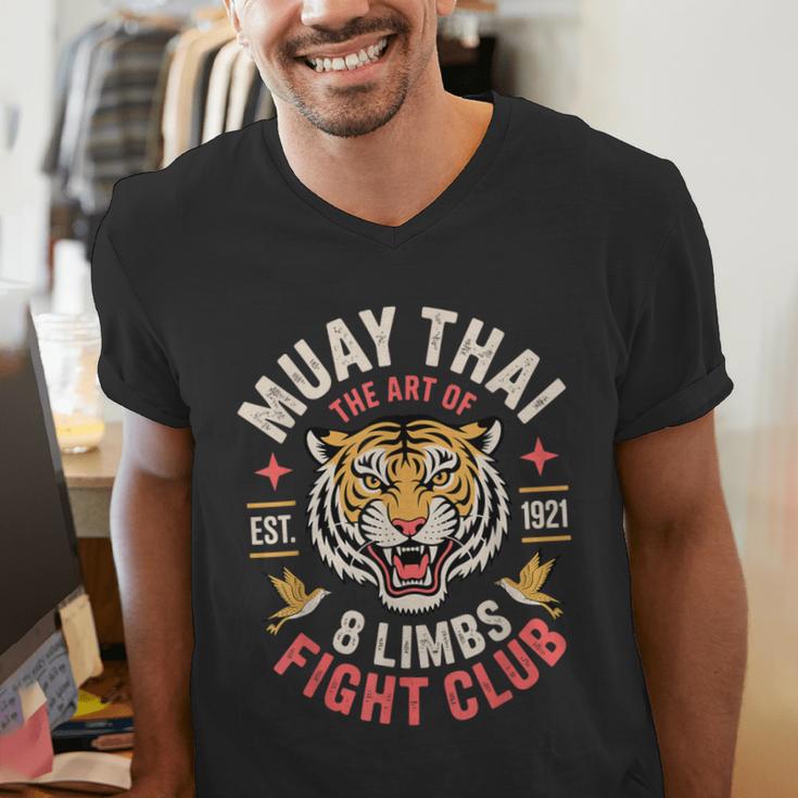 Cool Muay Thai Art For Men Women Kickboxer MMA Muay Thai Men's V-Neck T-Shirt Cool Muay Thai Art For Men Women Kickboxer MMA Muay Thai Men's V-Neck T-Shirt