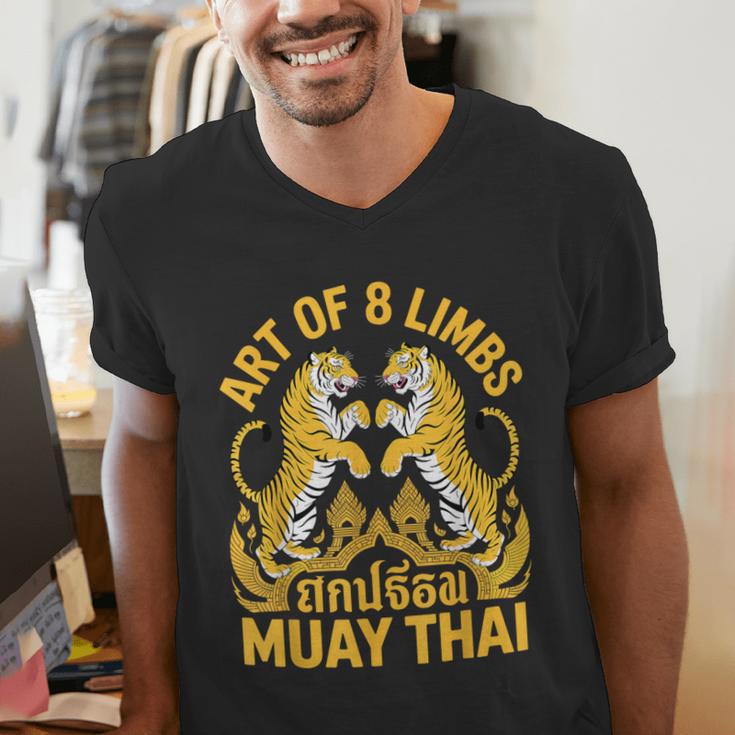 Cute Muay Thai Art For Men Women Kids Muay Thai Lovers Men's V-Neck T-Shirt Cute Muay Thai Art For Men Women Kids Muay Thai Lovers Men's V-Neck T-Shirt