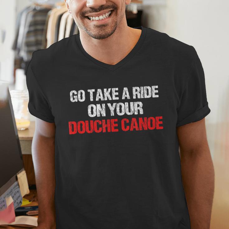 Douche Canoe Vulgar Profanity T-Shirt Men's V-Neck T-Shirt
