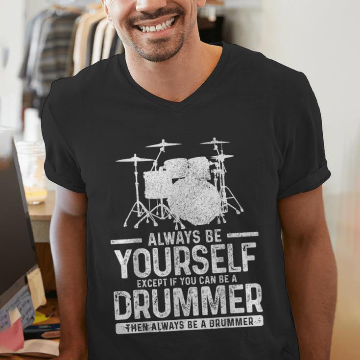 Drummer Drum Kit Saying Drummer Men's V-Neck T-Shirt Drummer Drum Kit Saying Drummer Men's V-Neck T-Shirt
