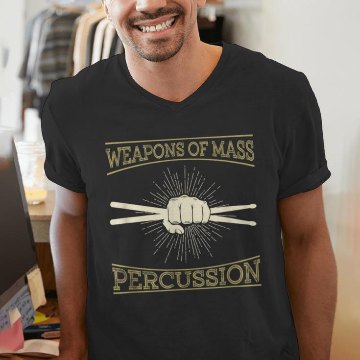 Drummer Music Drum Kit Men's V-Neck T-Shirt Drummer Music Drum Kit Men's V-Neck T-Shirt