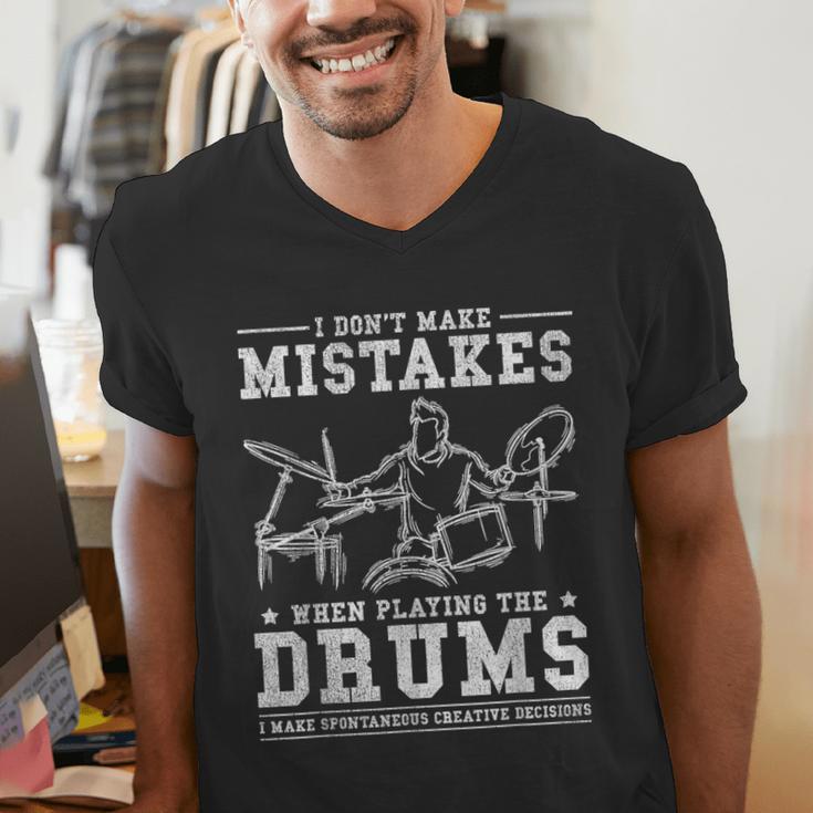 Drummer Music Drum Kit Men's V-Neck T-Shirt