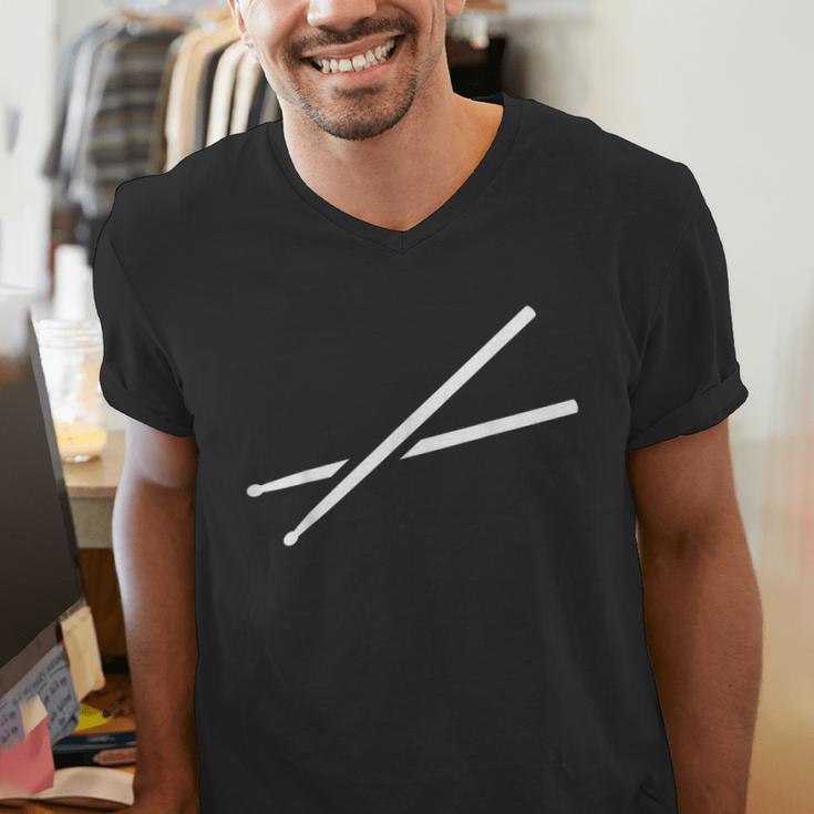 Drumsticks Drum Kit Men's V-Neck T-Shirt Drumsticks Drum Kit Men's V-Neck T-Shirt