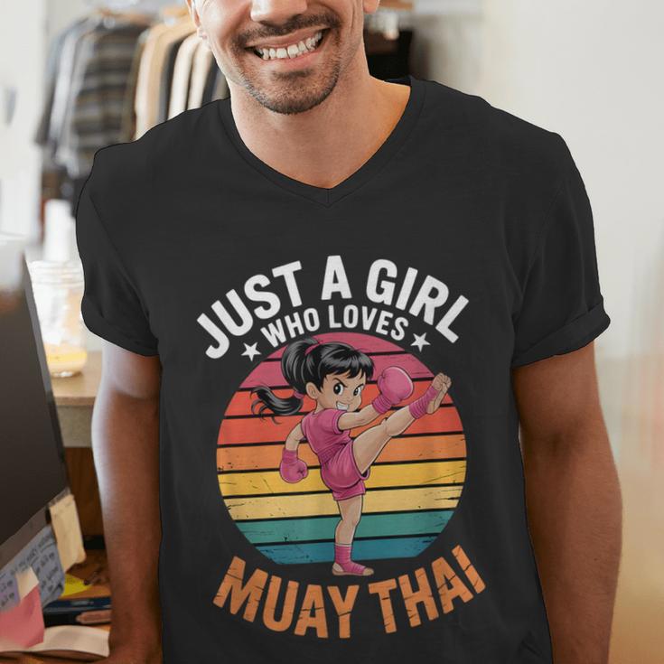 Girls Muay Thai Men's V-Neck T-Shirt