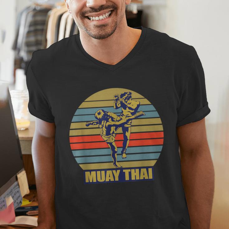 Great Muay Thai Kickboxing Martial Artist Thailand Men's V-Neck T-Shirt Great Muay Thai Kickboxing Martial Artist Thailand Men's V-Neck T-Shirt