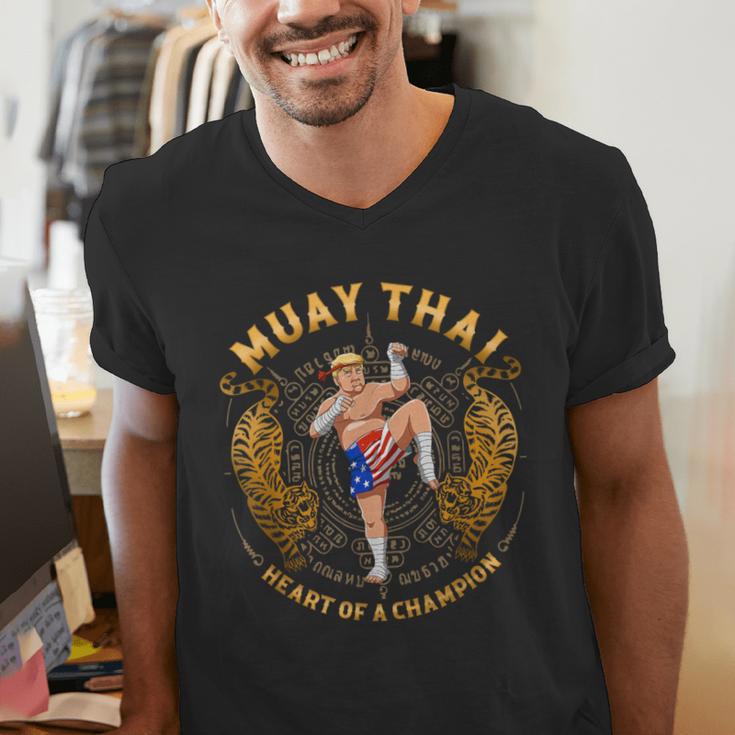 Heart Of a Champion Kickboxing And Muay Thai Trump Men's V-Neck T-Shirt