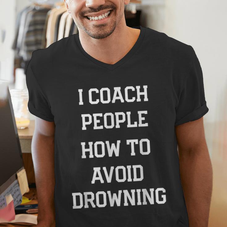 HILARIOUS TEACHER QUOTE SWIMMING COACH SWIM INSTRUCTOR Men's V-Neck T-Shirt HILARIOUS TEACHER QUOTE SWIMMING COACH SWIM INSTRUCTOR Men's V-Neck T-Shirt