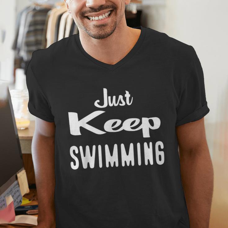 Just Keep Swimming T-Shirt Men's V-Neck T-Shirt