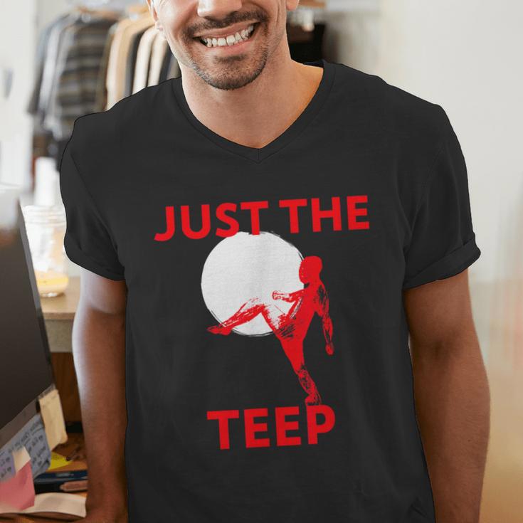 Just The Teep MMA Muay Thai Kick Jiu-Jitsu Fighting Men's V-Neck T-Shirt