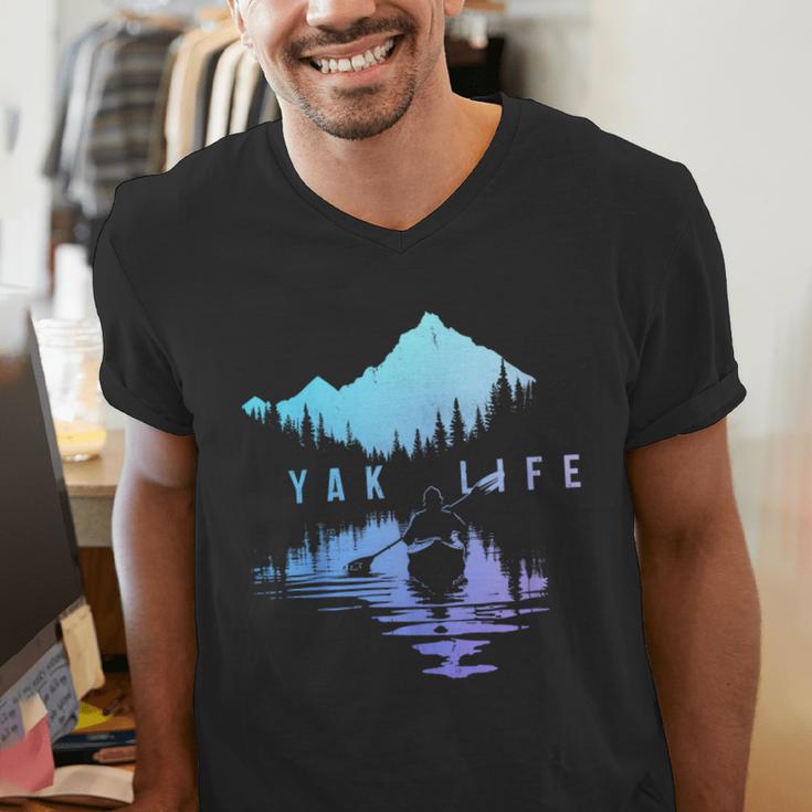 Kayak Kayak Vintage Mountains Canoe Kayak Men's V-Neck T-Shirt Kayak Kayak Vintage Mountains Canoe Kayak Men's V-Neck T-Shirt