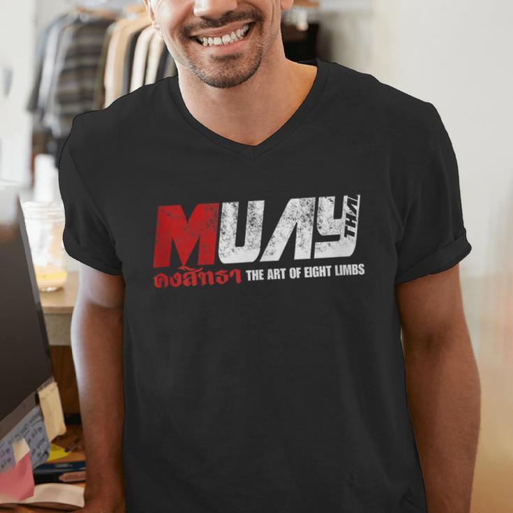Martial Arts Muay Thai Men's V-Neck T-Shirt