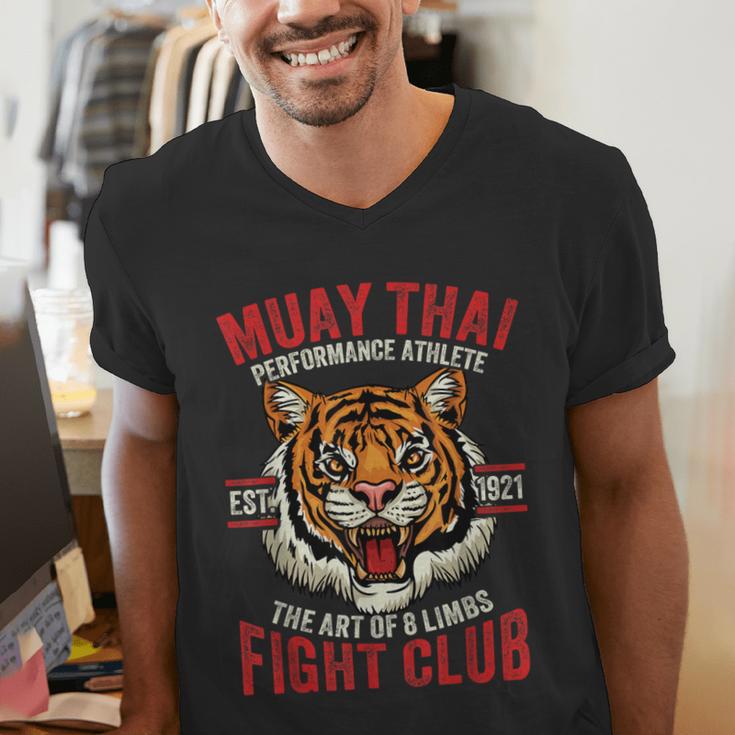 Muay Thai Thai Boxing Men's V-Neck T-Shirt