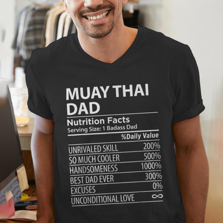 Muay Thai Dad Nutrition Facts Muay Thai Dad Men's V-Neck T-Shirt