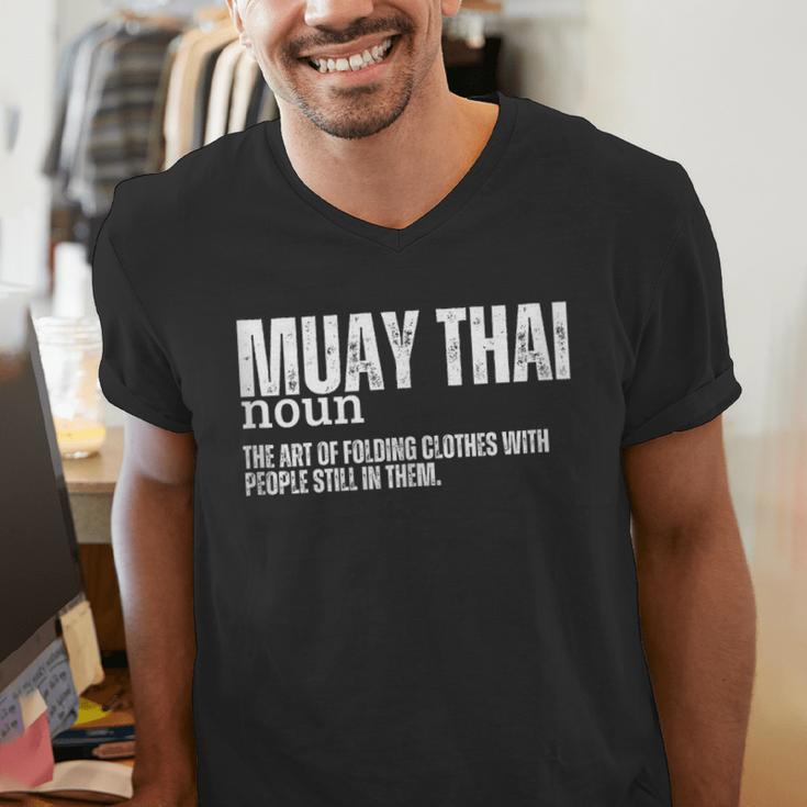 Muay Thai Definition Muay Thai Men's V-Neck T-Shirt