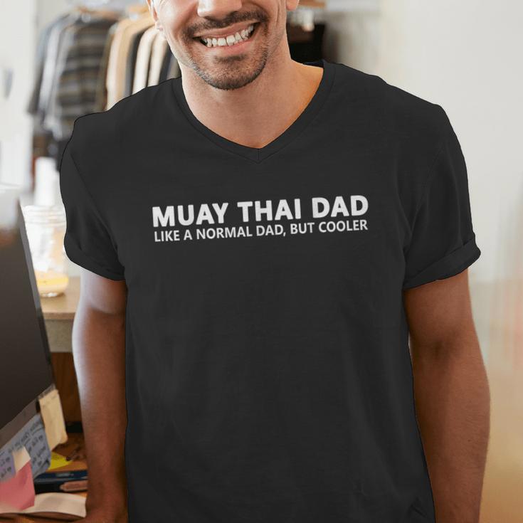 Muay Thai Father Muay Thai Dad Men's V-Neck T-Shirt Muay Thai Father Muay Thai Dad Men's V-Neck T-Shirt