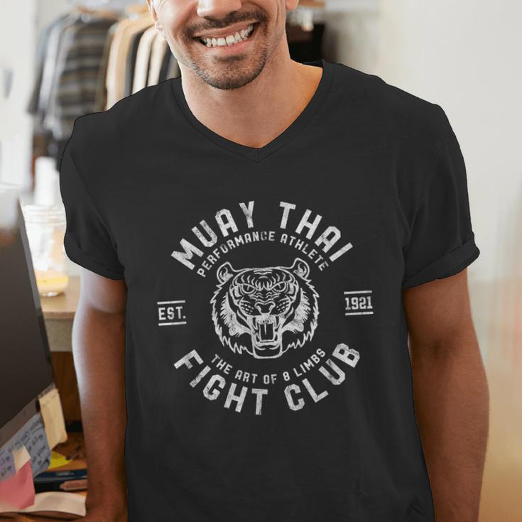 Muay Thai Fight Club Tiger Kick Boxing Shirt Men's V-Neck T-Shirt
