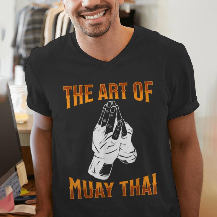 Muay Thai Fighter The Art Of Muay Thai Men's V-Neck T-Shirt