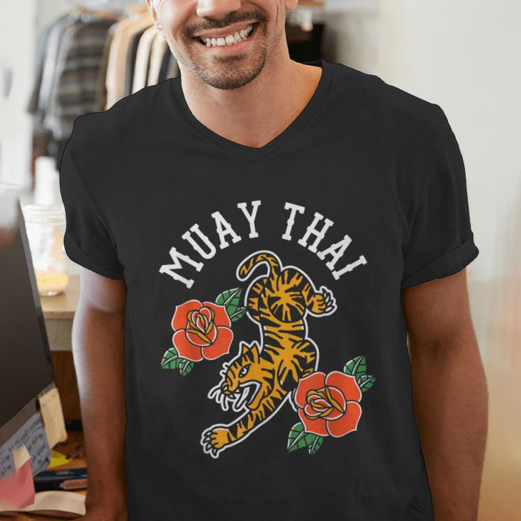 Muay Thai Fighter Hobby Martial Arts Boxing Men's V-Neck T-Shirt
