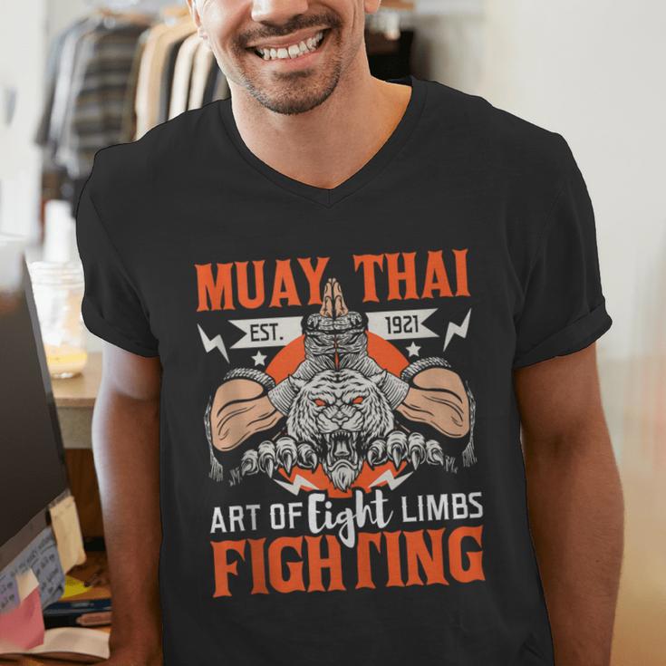 Muay Thai Fighting MMA Thai Boxing Mixed Martial Arts Men's V-Neck T-Shirt Muay Thai Fighting MMA Thai Boxing Mixed Martial Arts Men's V-Neck T-Shirt