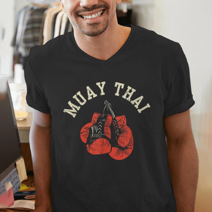Muay Thai Hobby Boxing Fighter Martial Arts Men's V-Neck T-Shirt Muay Thai Hobby Boxing Fighter Martial Arts Men's V-Neck T-Shirt