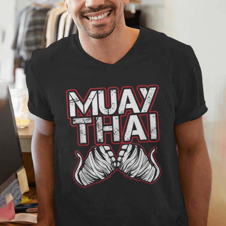Muay Thai Lover For Fight Fans Men's V-Neck T-Shirt