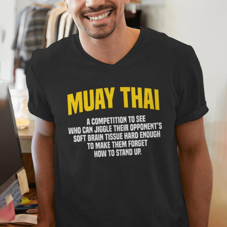 Muay Thai Martial Arts Combat Sports Men's V-Neck T-Shirt Muay Thai Martial Arts Combat Sports Men's V-Neck T-Shirt