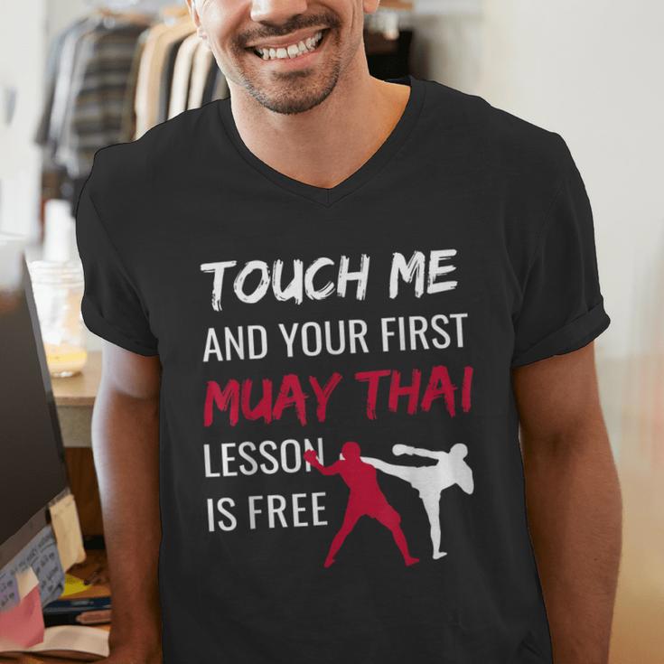 Muay Thai Martial Arts Combat Sports Self Defense Men's V-Neck T-Shirt Muay Thai Martial Arts Combat Sports Self Defense Men's V-Neck T-Shirt