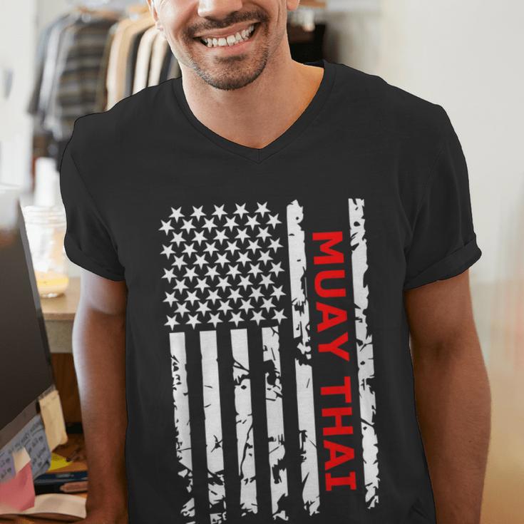 Muay Thai Martial Arts Men's V-Neck T-Shirt