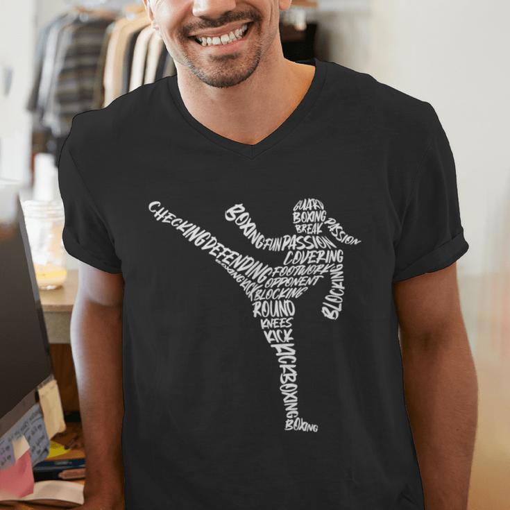 Muay Thai Martial Arts Typography Kickboxer Girls Kickboxing Men's V-Neck T-Shirt Muay Thai Martial Arts Typography Kickboxer Girls Kickboxing Men's V-Neck T-Shirt