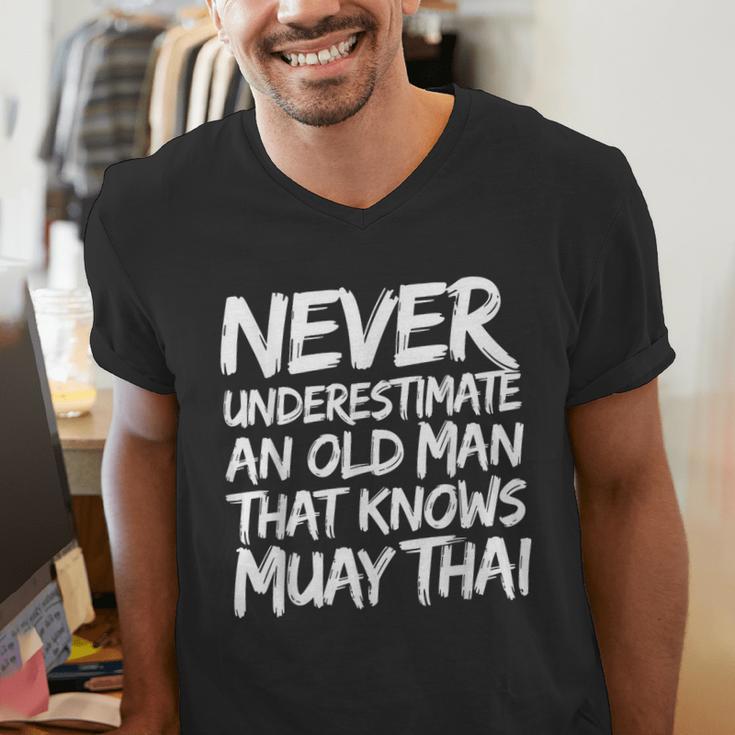 Muay Thai For Men Boys Dad Mixed Martial Arts Men's V-Neck T-Shirt Muay Thai For Men Boys Dad Mixed Martial Arts Men's V-Neck T-Shirt