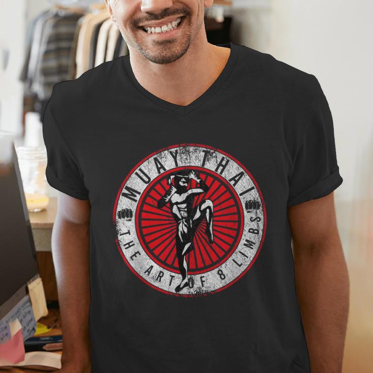 Muay Thai Men's V-Neck T-Shirt