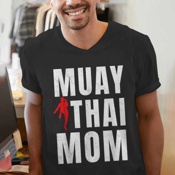 Muay Thai Mom Martial Artis Combat Sports Mother's Day Men's V-Neck T-Shirt Muay Thai Mom Martial Artis Combat Sports Mother's Day Men's V-Neck T-Shirt