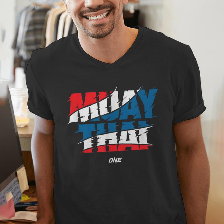 Official ONE Muay Thai Flag Men's V-Neck T-Shirt