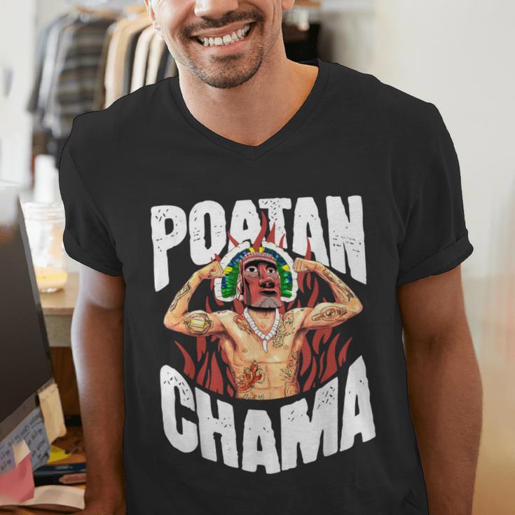 POATAN CHAMA MMA Fan JJB Boxing Muay Thai Kickboxing Men's V-Neck T-Shirt POATAN CHAMA MMA Fan JJB Boxing Muay Thai Kickboxing Men's V-Neck T-Shirt