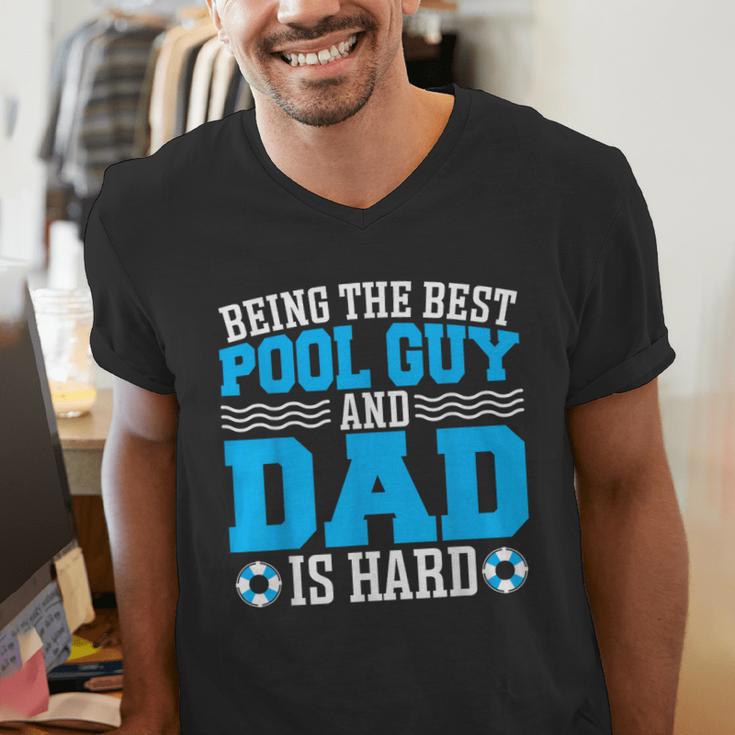 Pool Guy And Pool Dad Men Swimming Pool Owner Men's V-Neck T-Shirt Pool Guy And Pool Dad Men Swimming Pool Owner Men's V-Neck T-Shirt
