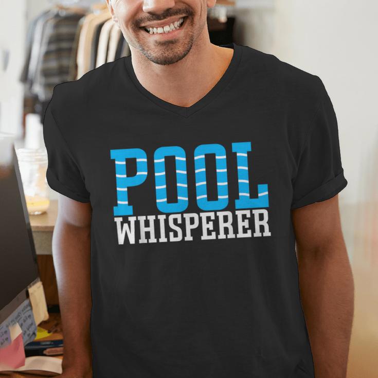 Pool Guy Pool Whisperer Boy Men Swimming Pool Men's V-Neck T-Shirt Pool Guy Pool Whisperer Boy Men Swimming Pool Men's V-Neck T-Shirt