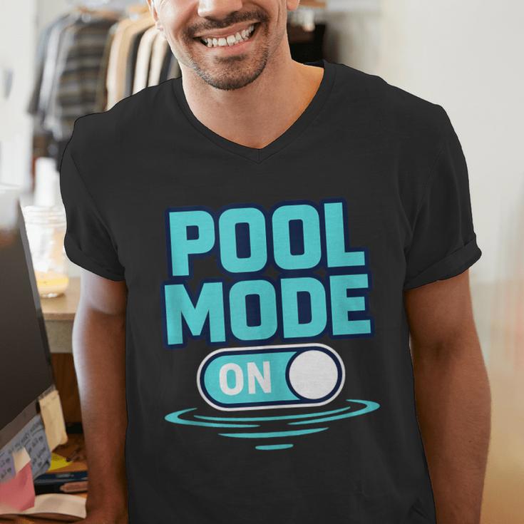Pool Mode On Summer Swimming Vacation Men's V-Neck T-Shirt Pool Mode On Summer Swimming Vacation Men's V-Neck T-Shirt