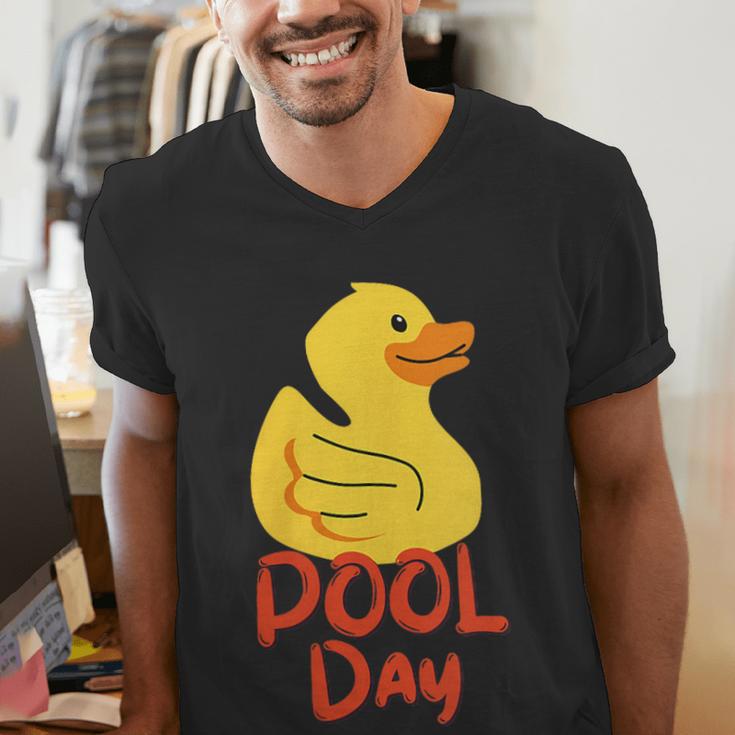 Pool Swimming Day Men's V-Neck T-Shirt Pool Swimming Day Men's V-Neck T-Shirt
