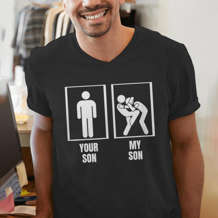 Your Son My Son Dad Father Mom Mother Muay Thai Men's V-Neck T-Shirt Your Son My Son Dad Father Mom Mother Muay Thai Men's V-Neck T-Shirt