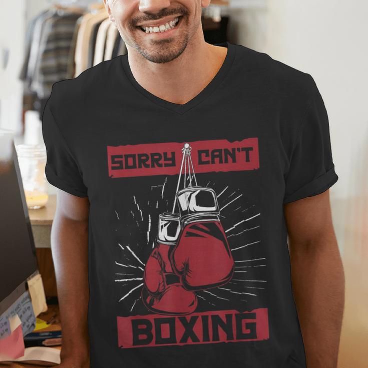 Sorry Can't Boxing Professional Boxer Muay Thai Boxing Men's V-Neck T-Shirt