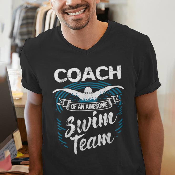 Swim Coach Professional Instructor Swimming Lesson Sport Men's V-Neck T-Shirt Swim Coach Professional Instructor Swimming Lesson Sport Men's V-Neck T-Shirt