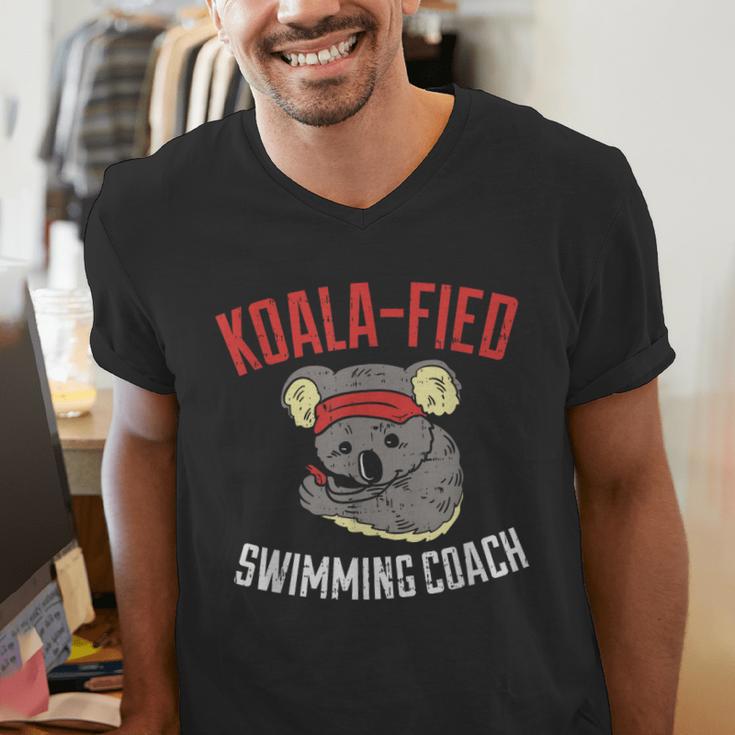 Swim Coach Saying Cute Swimming Coach Appreciation Men's V-Neck T-Shirt Swim Coach Saying Cute Swimming Coach Appreciation Men's V-Neck T-Shirt