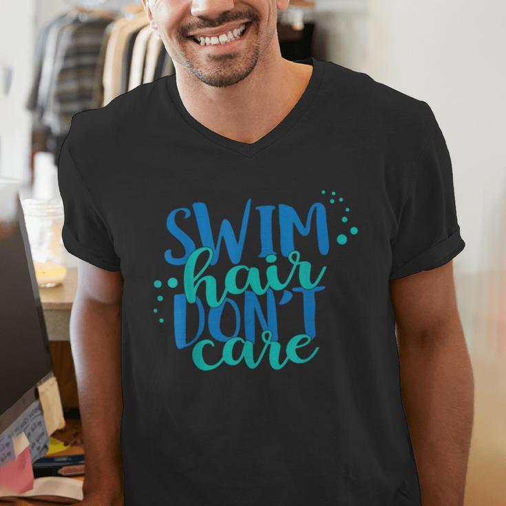 Swim Hair Dont Care Swimming AttitudeShirt Men's V-Neck T-Shirt Swim Hair Dont Care Swimming AttitudeShirt Men's V-Neck T-Shirt