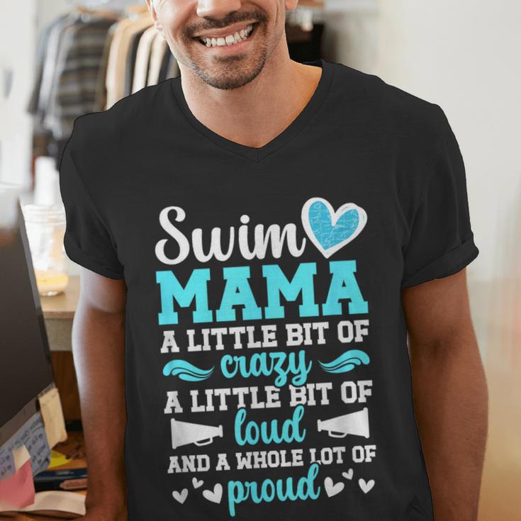 Swim Mama Proud Swimming Mom Of A Swimmer Mother Swim Mom Men's V-Neck T-Shirt Swim Mama Proud Swimming Mom Of A Swimmer Mother Swim Mom Men's V-Neck T-Shirt