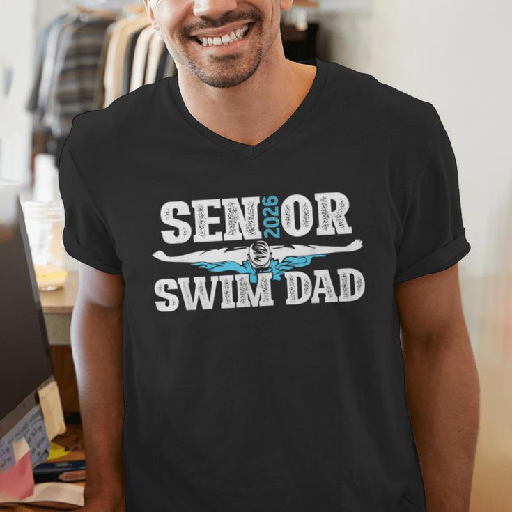 Swim Senior Dad 2026 Proud Swimming Senior Father 2026 Men's V-Neck T-Shirt Swim Senior Dad 2026 Proud Swimming Senior Father 2026 Men's V-Neck T-Shirt