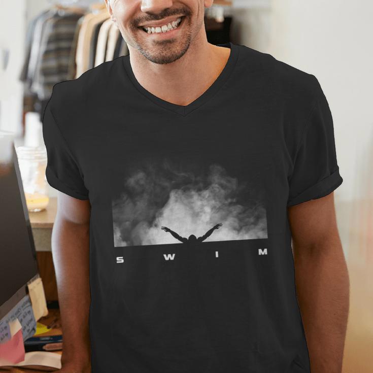 Swim Swimmer Swimming Men's V-Neck T-Shirt Swim Swimmer Swimming Men's V-Neck T-Shirt