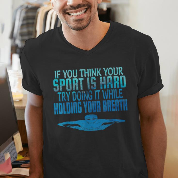 Swim Swimmer Tshirt Swimming Shirt Sport Practice Tee Men's V-Neck T-Shirt Swim Swimmer Tshirt Swimming Shirt Sport Practice Tee Men's V-Neck T-Shirt