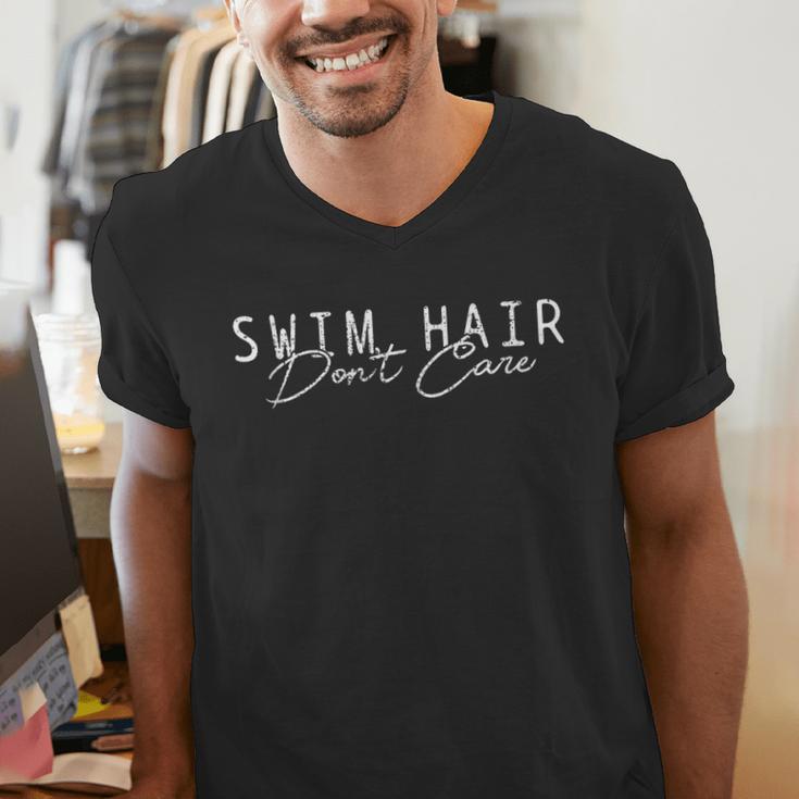 Swim Swimming Tshirt Swim Hair Men's V-Neck T-Shirt Swim Swimming Tshirt Swim Hair Men's V-Neck T-Shirt