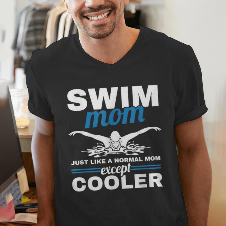 Swimmer Mother Swimming Women Swim Mom Like A Normal Mom Men's V-Neck T-Shirt Swimmer Mother Swimming Women Swim Mom Like A Normal Mom Men's V-Neck T-Shirt